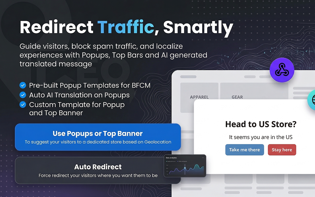 GeoLocation Traffic Redirect app screenshot placeholder